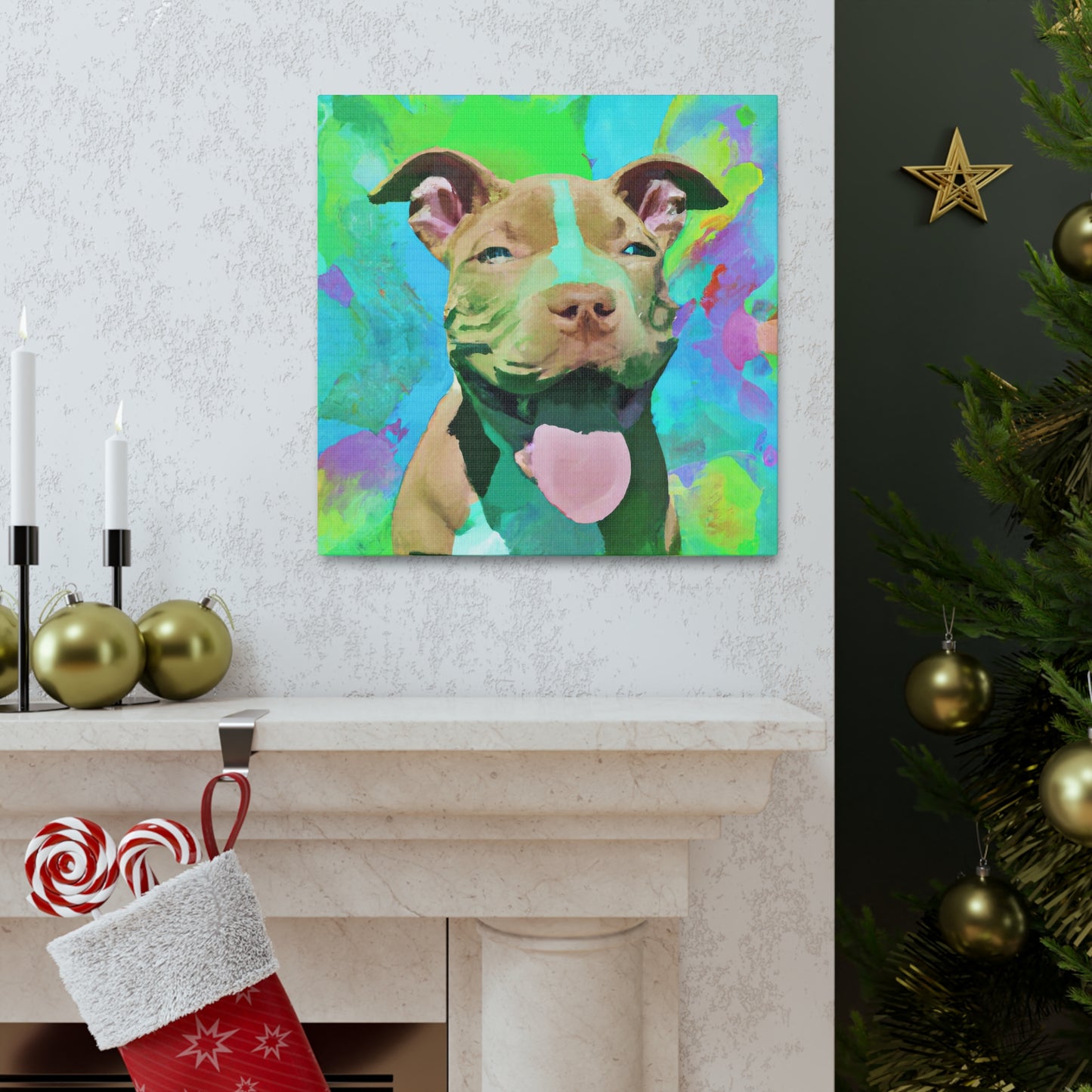 Princella Solamae - Pitbull Puppy - Canvas