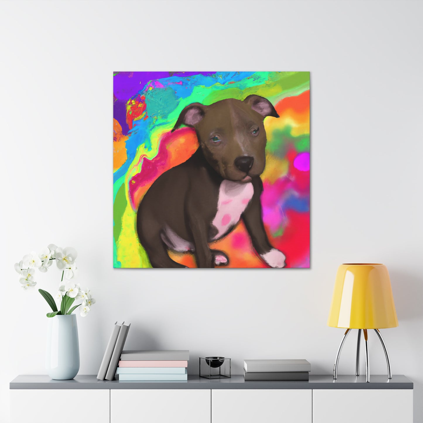 Augustus Royalty - Pitbull Puppy - Canvas