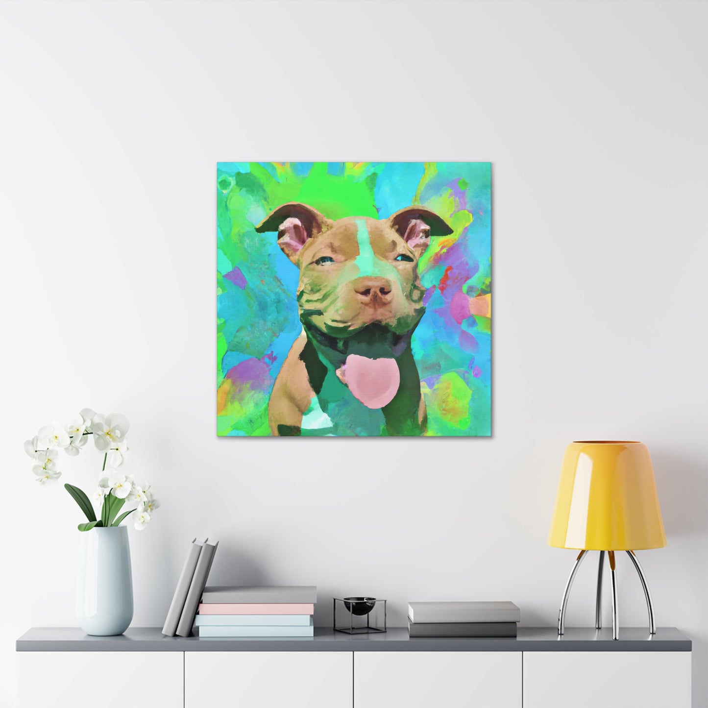 Princella Solamae - Pitbull Puppy - Canvas