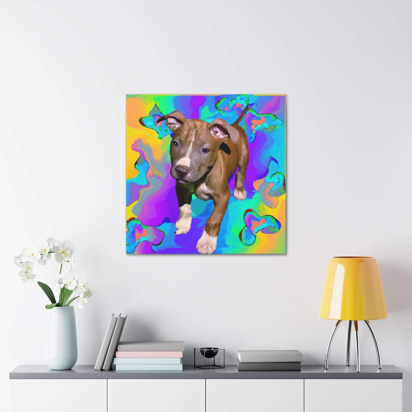 Kingston Sagely - Pitbull Puppy - Canvas