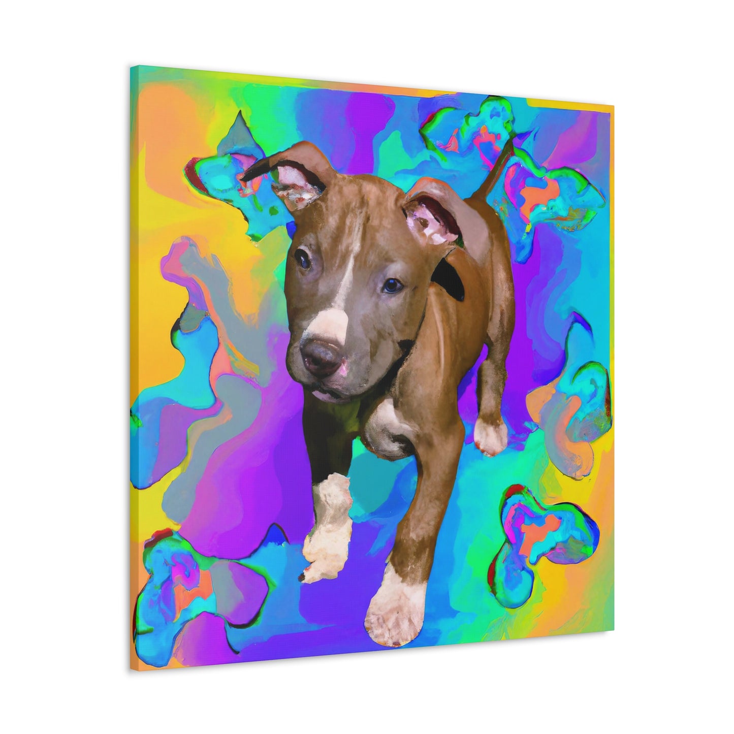 Kingston Sagely - Pitbull Puppy - Canvas