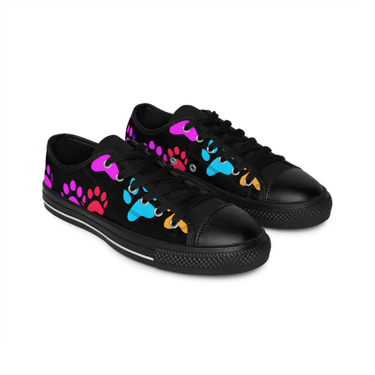 Victorine Rose - Paw Print - Low-Top