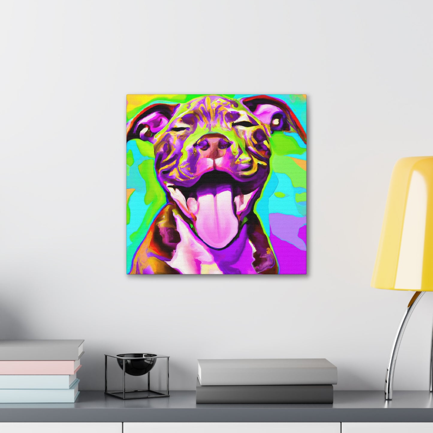 Prince Ianus Bailey the Second - Pitbull Puppy - Canvas