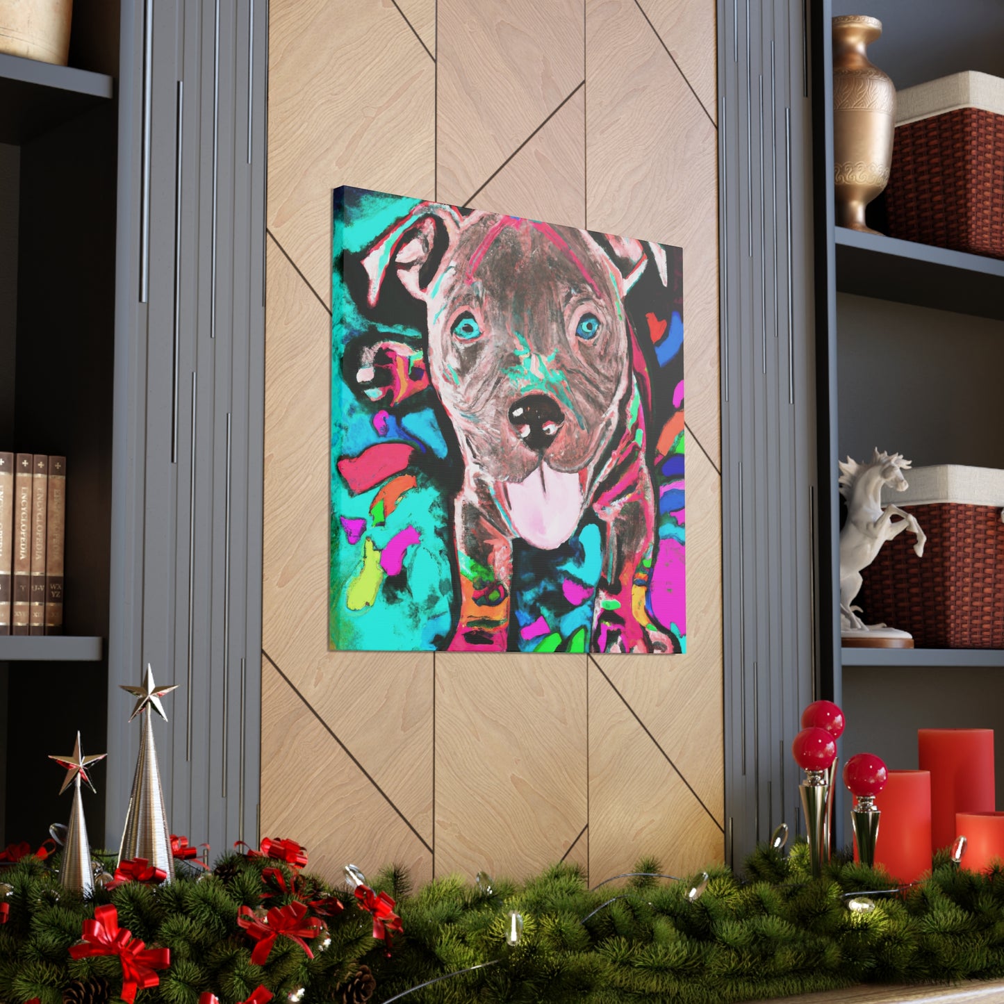 Princess Artemide of Florence - Pitbull Puppy - Canvas