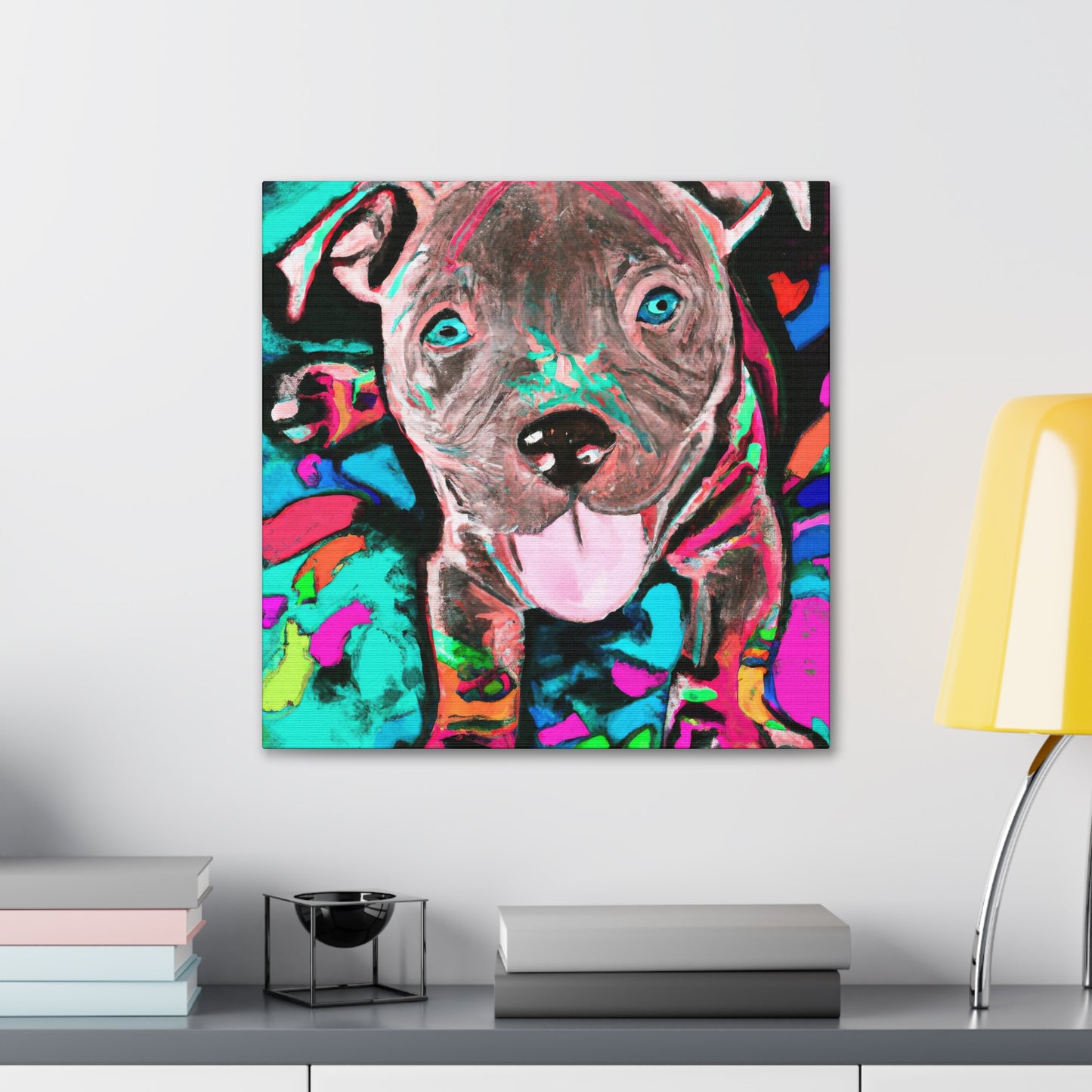 Princess Artemide of Florence - Pitbull Puppy - Canvas