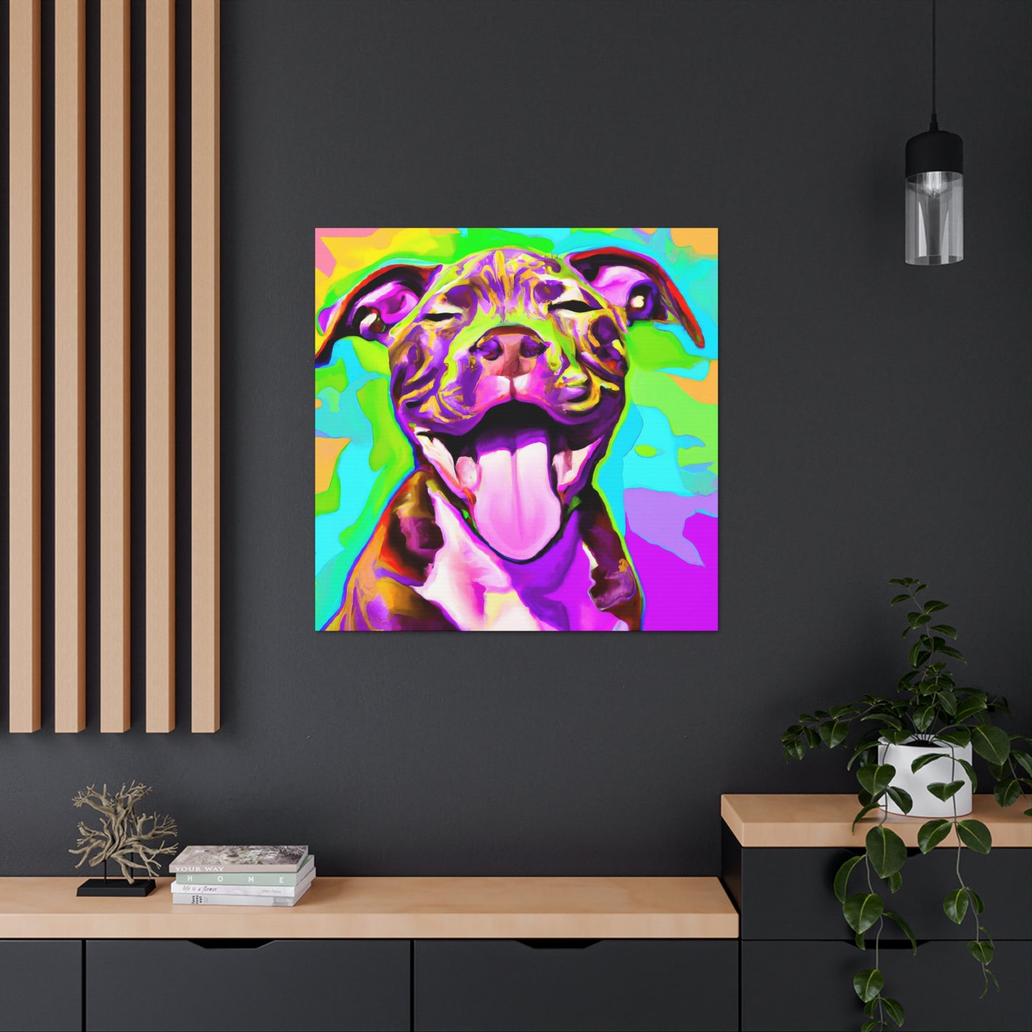 Prince Ianus Bailey the Second - Pitbull Puppy - Canvas