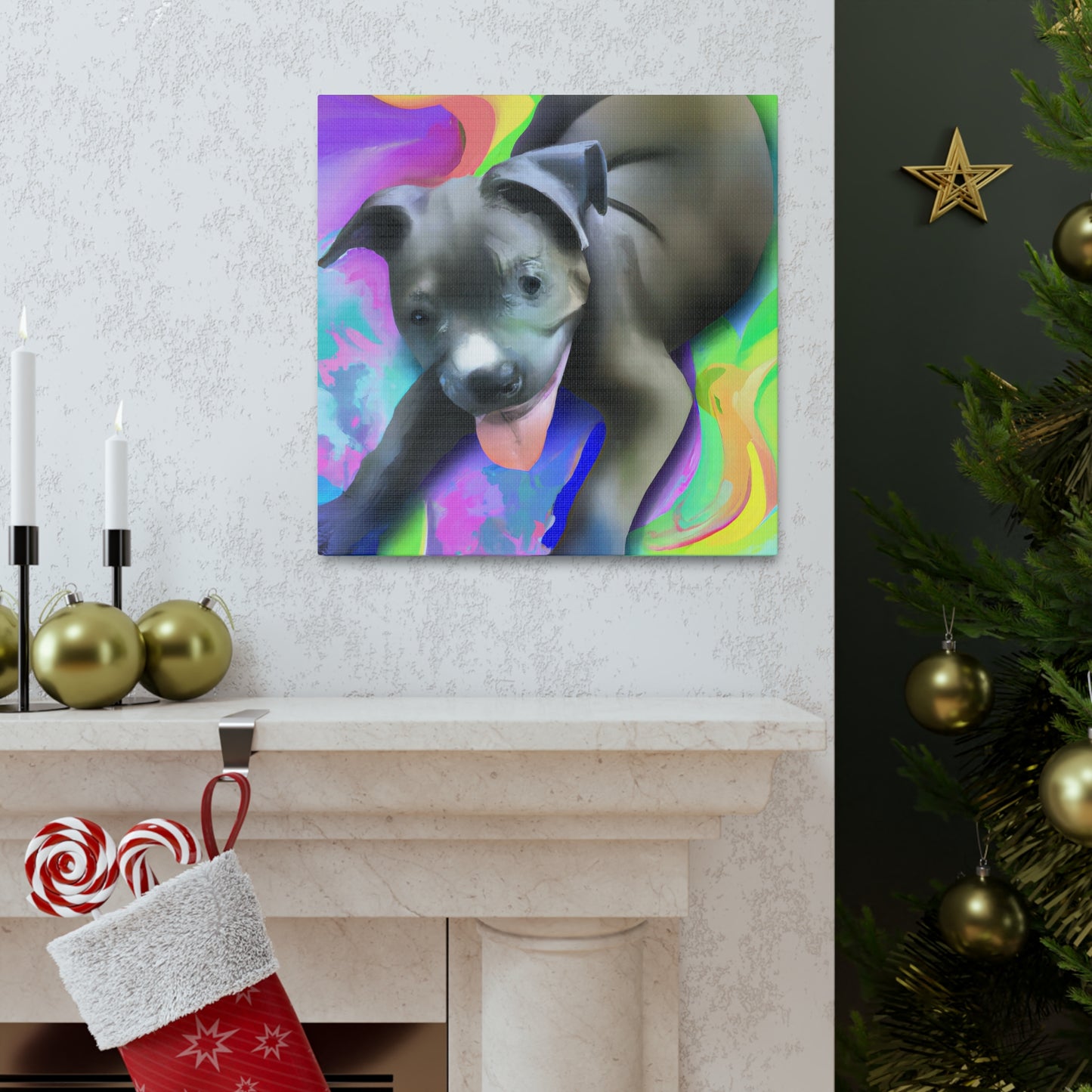 Baroness Amalthea Valancephon - Pitbull Puppy - Canvas