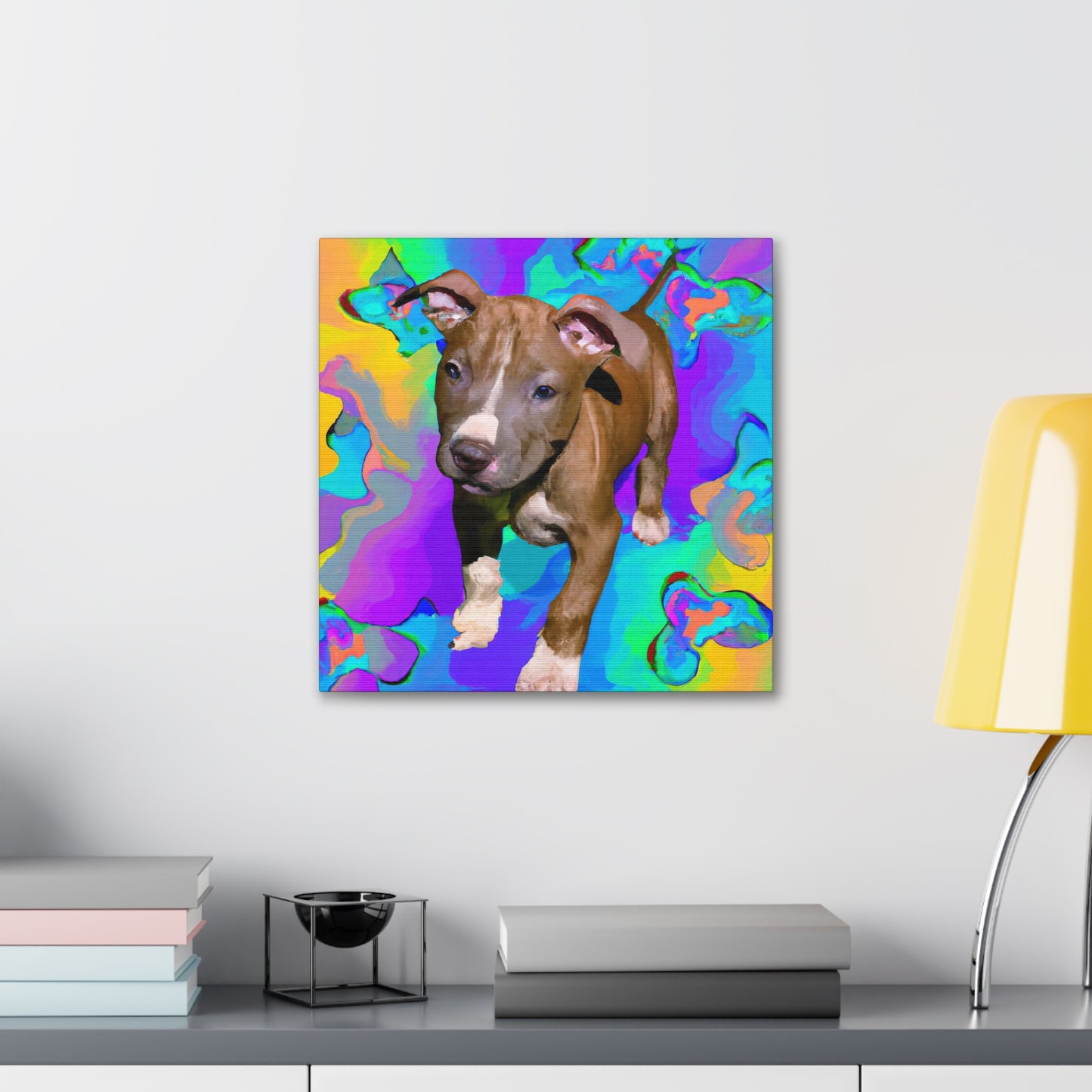 Kingston Sagely - Pitbull Puppy - Canvas